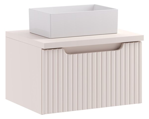 Comad Závěsná skříňka Nova Cashmere Gaja s deskou a umyvadlem 50 cm kašmírová