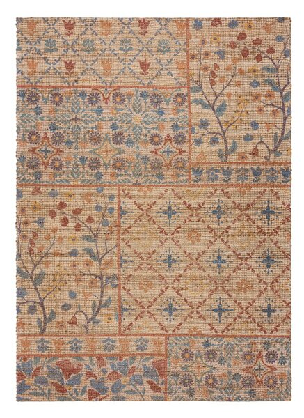 Ručně tkaný koberec s příměsí juty v přírodní barvě 160x230 cm Taylor Patchwork – Flair Rugs