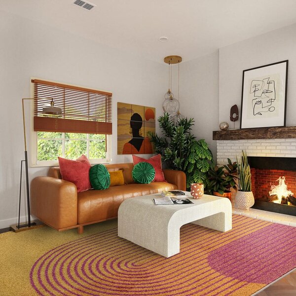 Žluto-oranžový koberec 120x170 cm Muse Orange Retro – Asiatic Carpets
