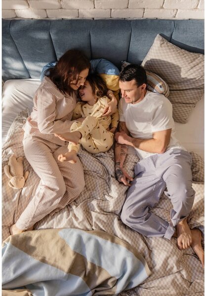 Modrá boxspring postel 160x200 cm Olia Bold Line – Bonami Selection