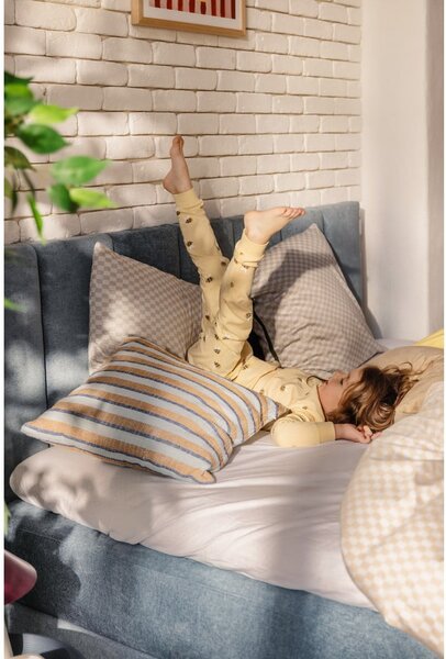 Modrá boxspring postel 160x200 cm Olia Bold Line – Bonami Selection