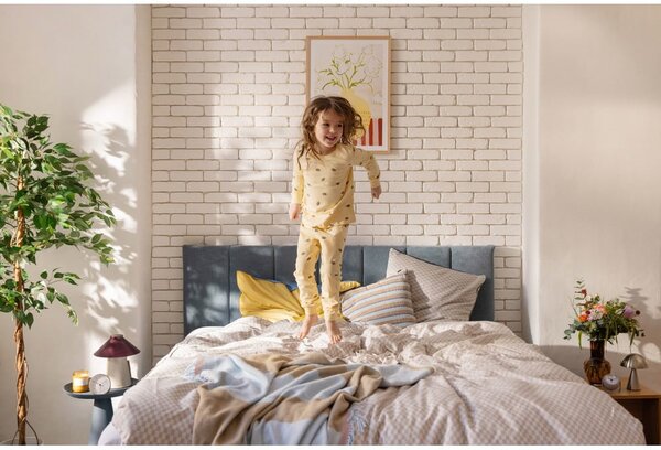 Modrá boxspring postel 160x200 cm Olia Bold Line – Bonami Selection