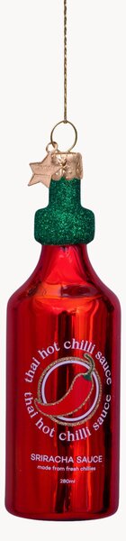Ručně foukaná vánoční ozdoba Thai Hot Chili Sauce