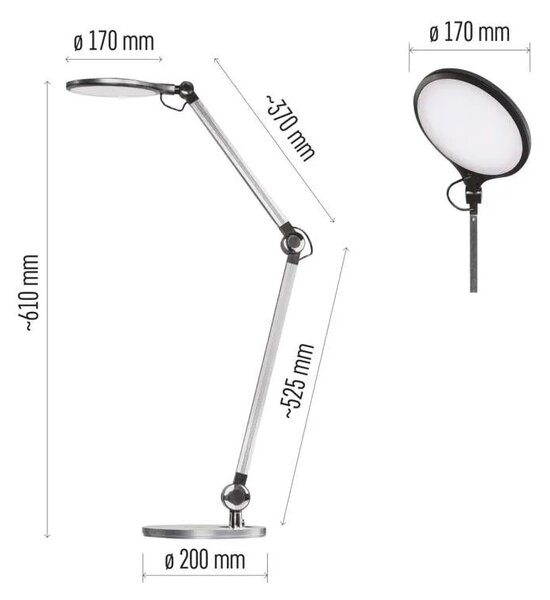 Emos lighting LED stolní lampa KAREN, černá 1538176000