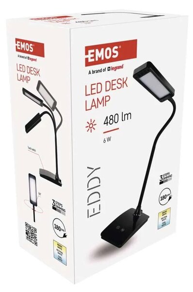 Emos lighting LED stolní lampa EDDY, černá 1538150200
