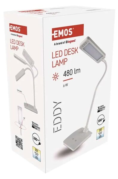 Emos lighting LED stolní lampa EDDY, bílá 1538150201