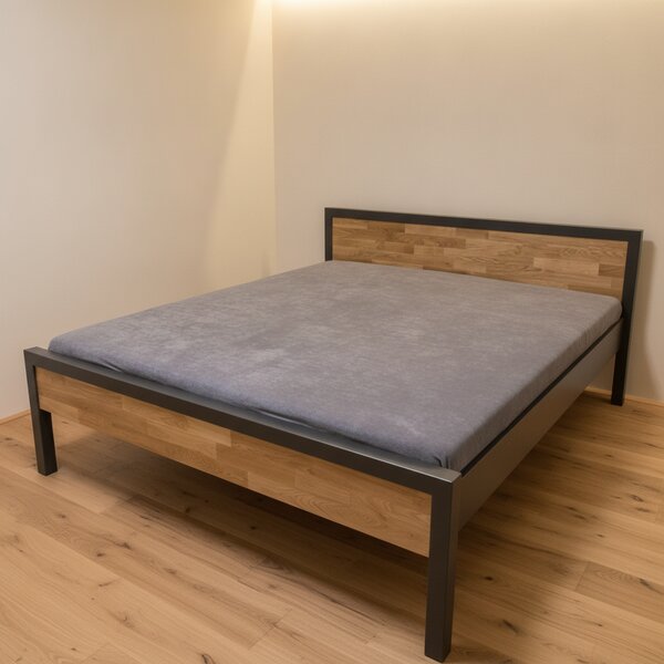Nábytek ATIKA s.r.o. Kovová postel GENIUS 180x200 Antracit