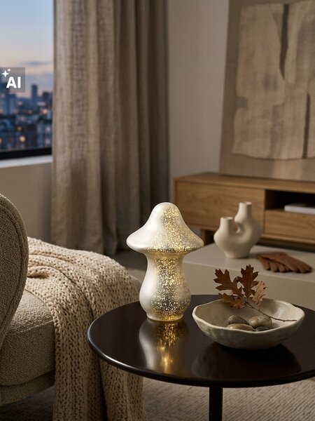 Sinsay - LED stolní lampa ve tvaru houby - sříbrná