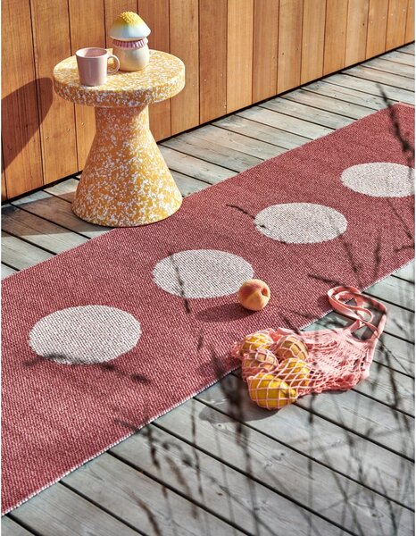 Světle červený vnitřní a venkovní běhoun 70x280 cm Vera Pop Blush – Pappelina