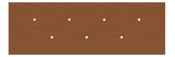 Creative cables Závěsná lampa se 7 světly, s obdélníkovým XXL baldachýnem Rose-one, textilním kabelem a kovovými komponenty Barva: Matný černý dibond