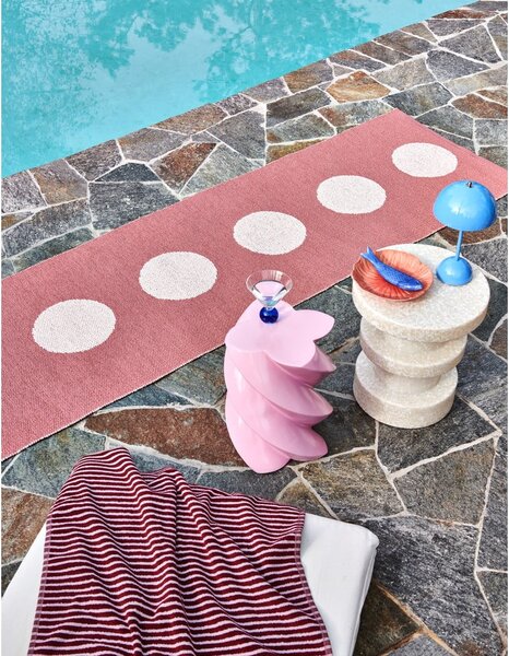 Světle červený vnitřní a venkovní běhoun 70x280 cm Vera Pop Blush – Pappelina