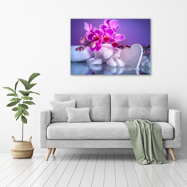 Foto obraz canvas Orchidej a srdce oc-82482729