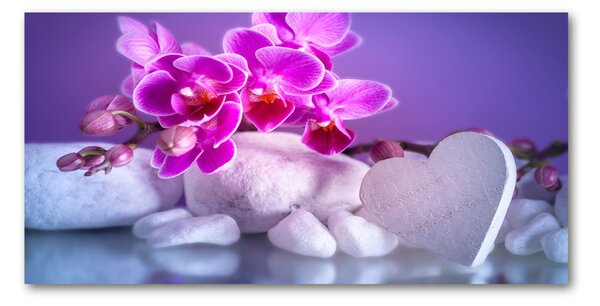 Foto obraz fotografie na skle Orchidej a srdce osh-82482729