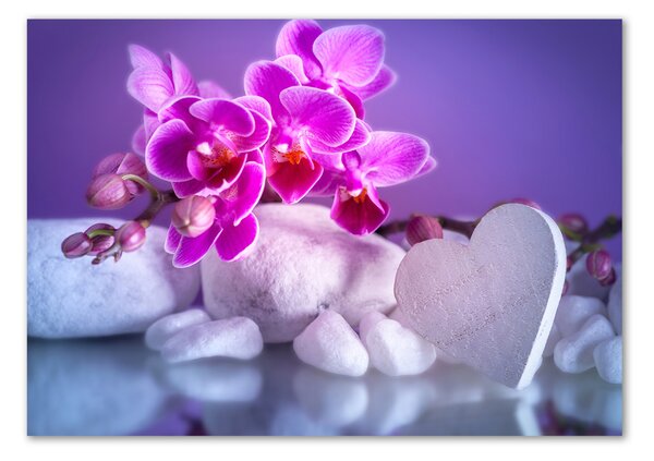 Foto obraz fotografie na skle Orchidej a srdce osh-82482729