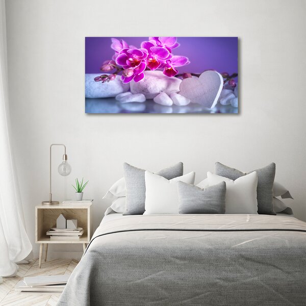 Foto obraz canvas Orchidej a srdce oc-82482729