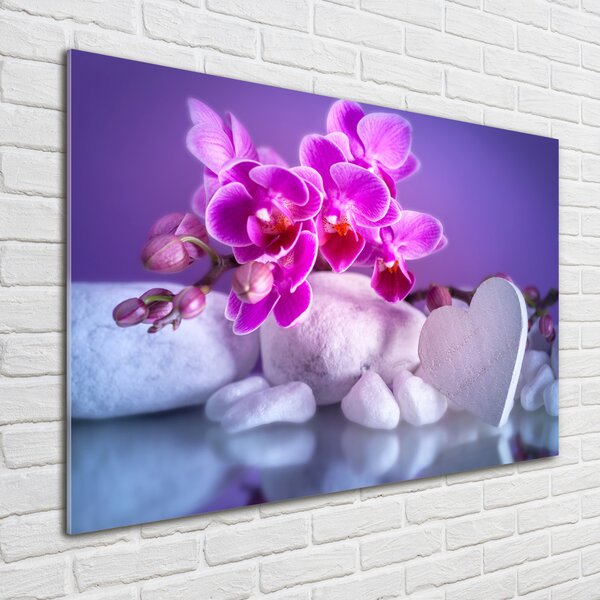 Foto obraz fotografie na skle Orchidej a srdce osh-82482729