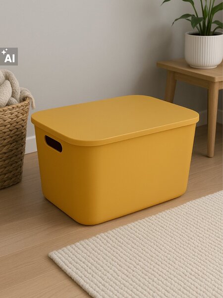 Sinsay - Úložný box s víkem - oranžová