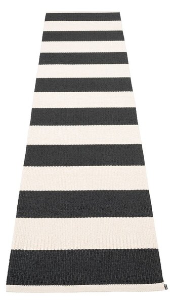 Černo-bílý vnitřní a venkovní běhoun 70x300 cm Bob Black Vanilla – Pappelina