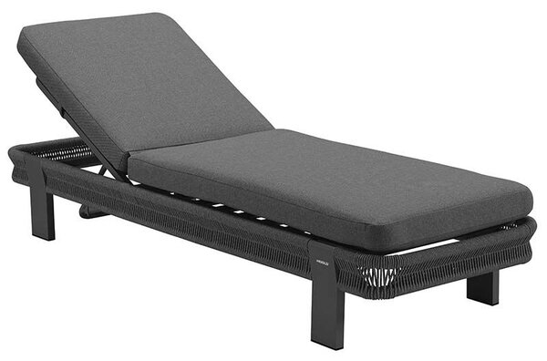 Zahradní lehátko BORROMEO BLACK GREY Exteriér | Zahradní lehátka