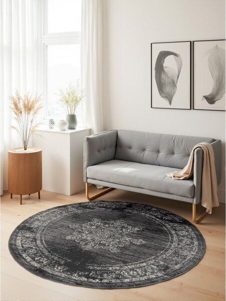 Šedý kulatý koberec ø 120 cm Gloria Lydia – Hanse Home