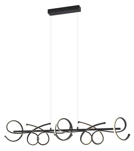 Designové závěsné svítidlo černé obdélníkové 3-stupňové stmívatelné - Krisscross