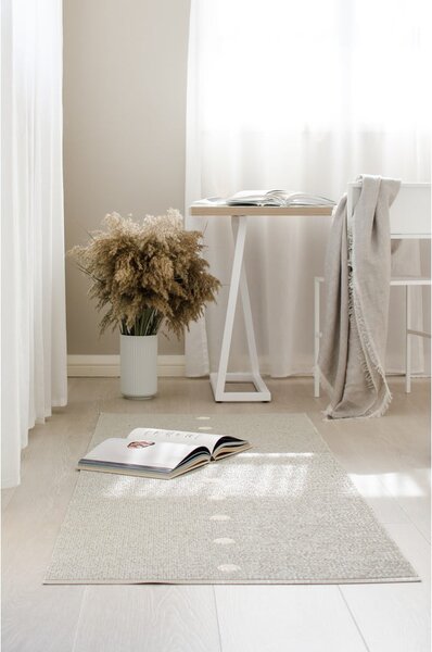 Béžovo-krémový vnitřní a venkovní koberec 70x60 cm Peg Linen Vanilla – Pappelina
