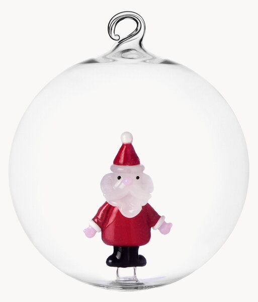 Ručně vyrobená skleněná ozdoba's figurkou Santa Clause Christmas Tales
