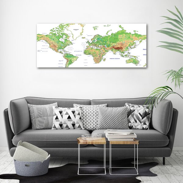 Moderní fotoobraz canvas na rámu Mapa světa oc-82821199