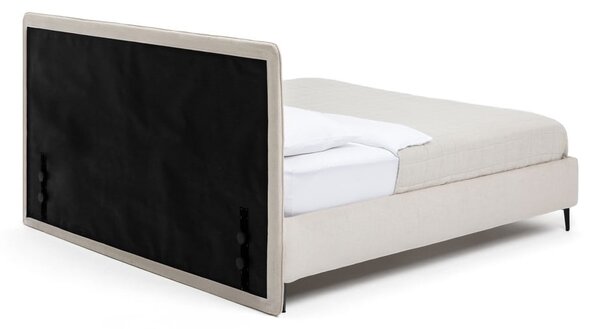 Béžová čalouněná dvoulůžková postel s roštem 160x200 cm Noira Slim – Bonami Selection