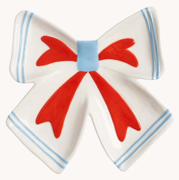 Ručně malovaný servírovací talíř z dolomitu Ribbon