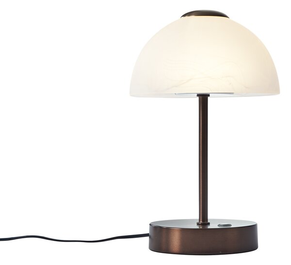 Designová stolní lampa tmavě bronzová vč. LED stmívatelná - Joya