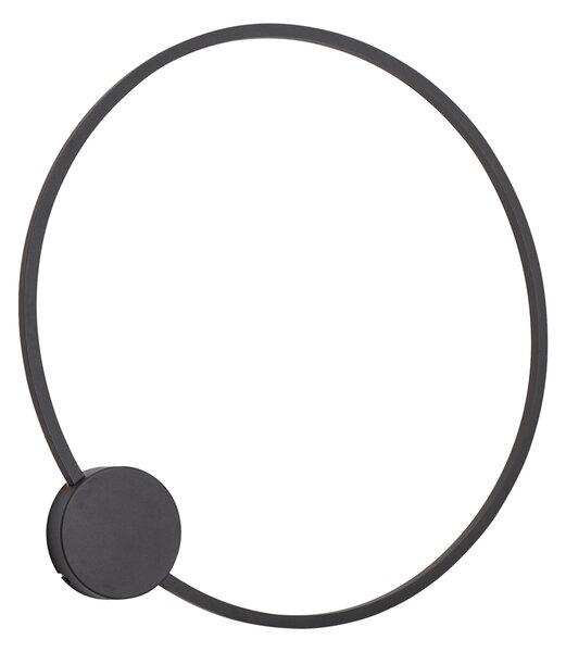 Designová nástěnná lampa černá 67cm vč. LED 3-krokové stmívání - Anello