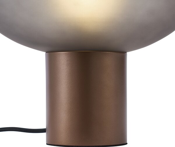 Designová stolní lampa bronzová s matně šedým sklem - Umbrella
