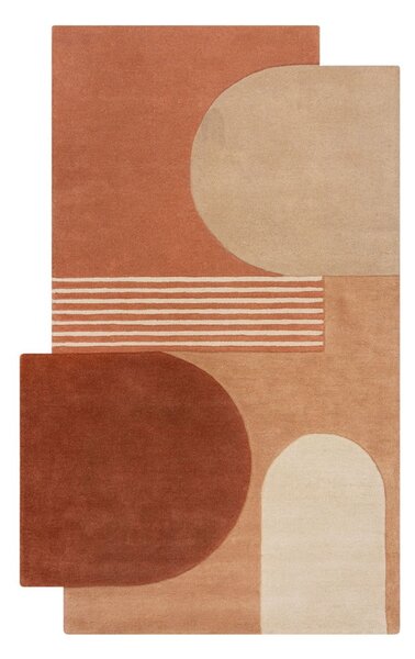Ručně tkaný vlněný koberec v terakotové barvě 200x290 cm Lozenge Terracotta – Flair Rugs