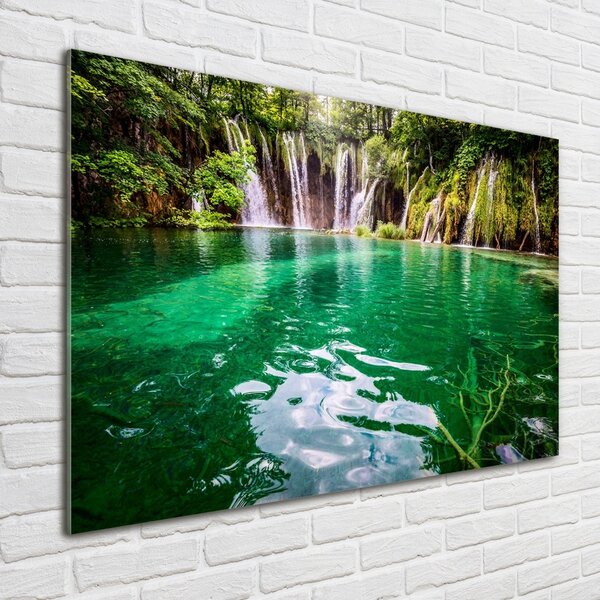 Foto obraz sklo tvrzené Plitvické jezero osh-83128904