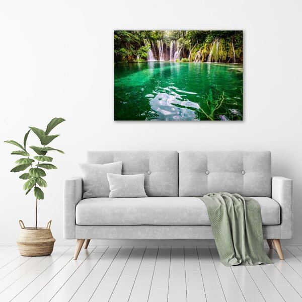 Foto obraz sklo tvrzené Plitvické jezero osh-83128904