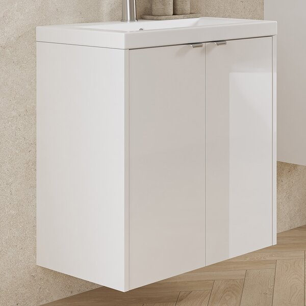 Cersanit Ovida skříňka 59.4x45x70 cm pod umyvadlo závěsná bílá S1058-002