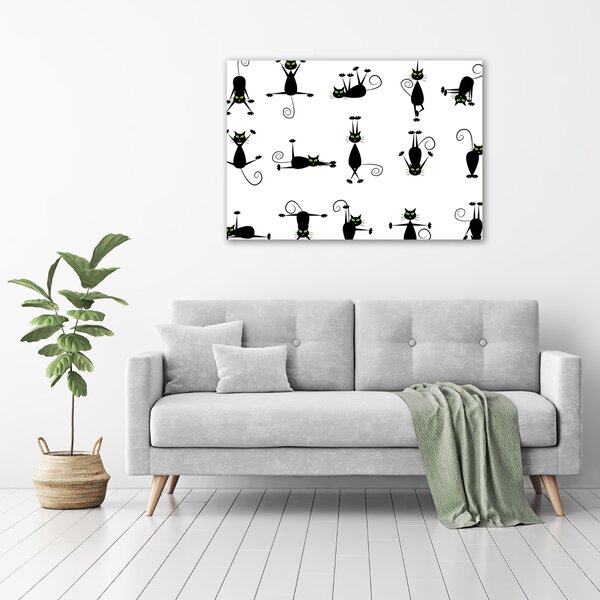 Moderní obraz canvas na rámu Kočky ilustrace oc-83171265