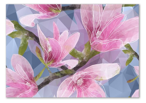 Foto obraz sklo tvrzené Růžová magnolie osh-83196443