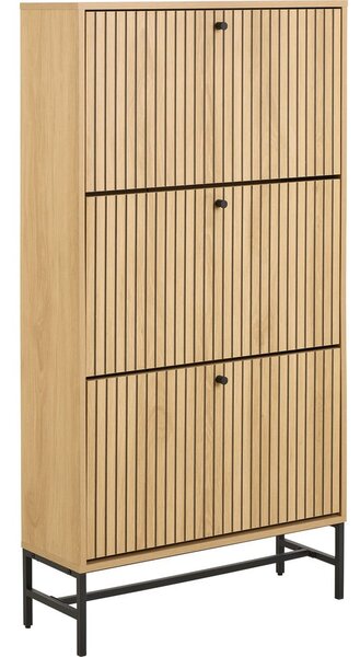 Výklopný botník v dekoru dubu v přírodní barvě 72x140x25 cm Albany – Actona