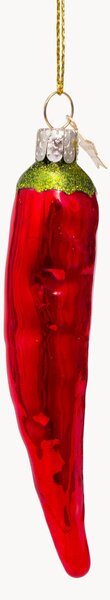 Ručně foukaná vánoční ozdoba Red Chili Pepper