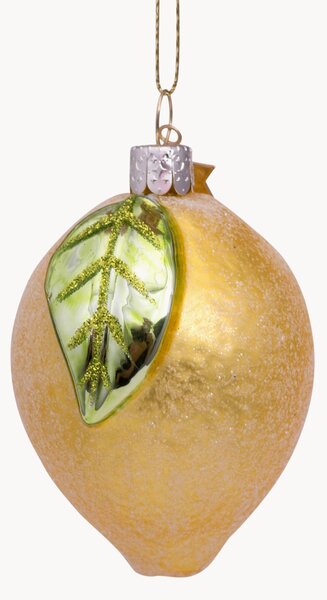 Ručně foukaná vánoční ozdoba Lemon