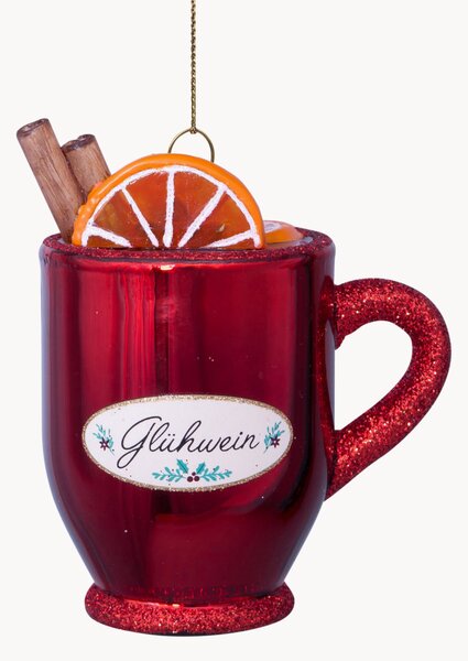 Ručně foukaná vánoční ozdoba Glühwein