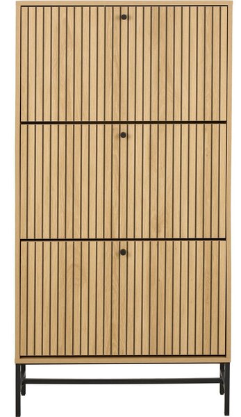 Výklopný botník v dekoru dubu v přírodní barvě 72x140x25 cm Albany – Actona