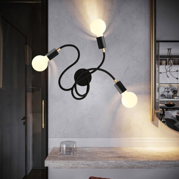 Creative cables Flex 60, flexibilní nástěnné nebo stropní svítidlo, se závitem G95 Barva: Matná měď