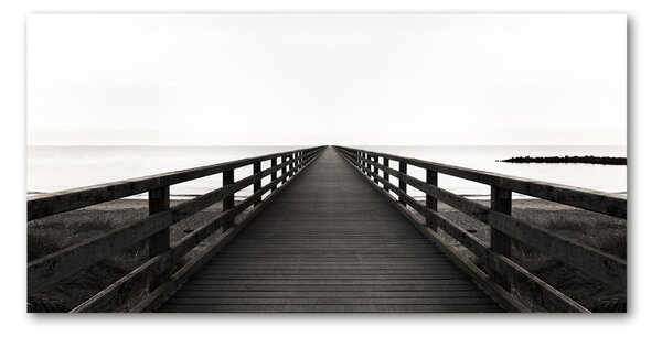 Moderní skleněný obraz z fotografie Dřevěné molo osh-83254828