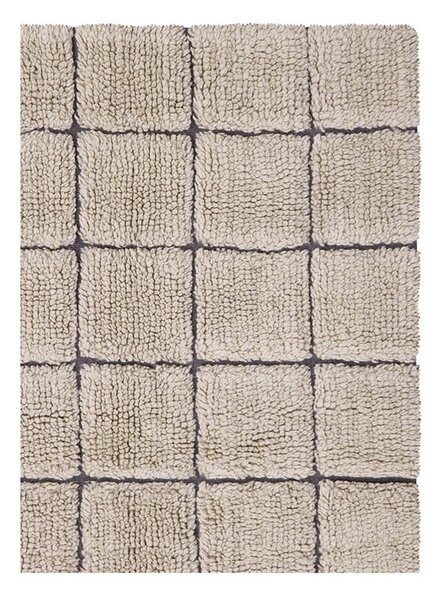 Béžový ručně tkaný vlněný běhoun 80x230 cm Mosaic Sandstone – Lorena Canals