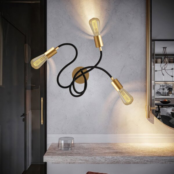 Creative cables Flex 60, flexibilní nástěnné nebo stropní svítidlo, se závitem G95 Barva: Matný chrom