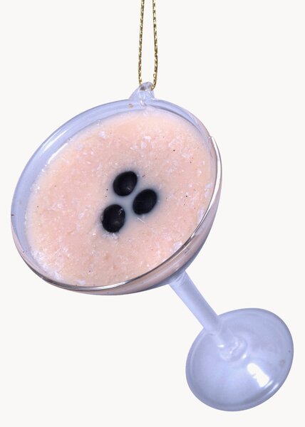 Ručně foukaná vánoční ozdoba Espresso Martini