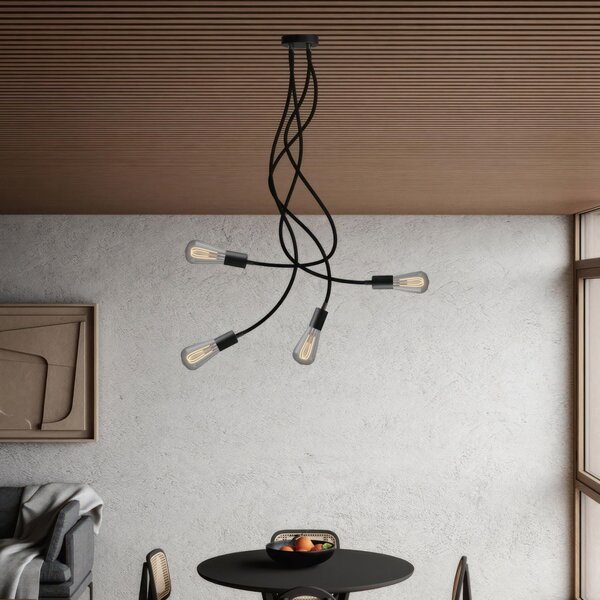 Creative cables Flex 90, stropní flexibilní svítidlo, se závitem ST64 Barva: Matný chrom
